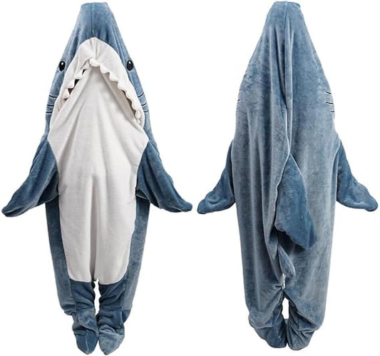 Shark Blanket Hoodie Onesie Adult & Kid 🦈✨