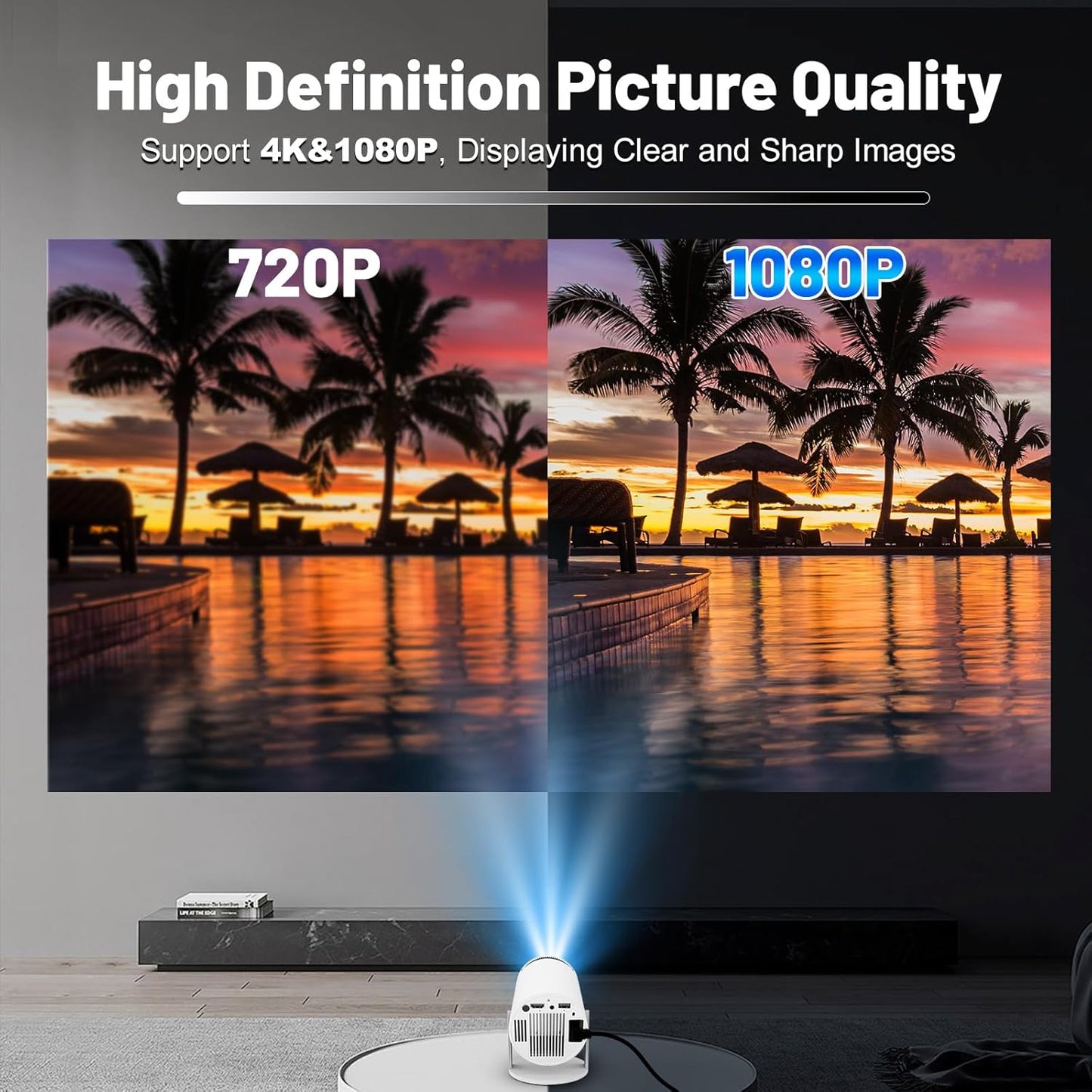 Mini Projector 4K 1080P