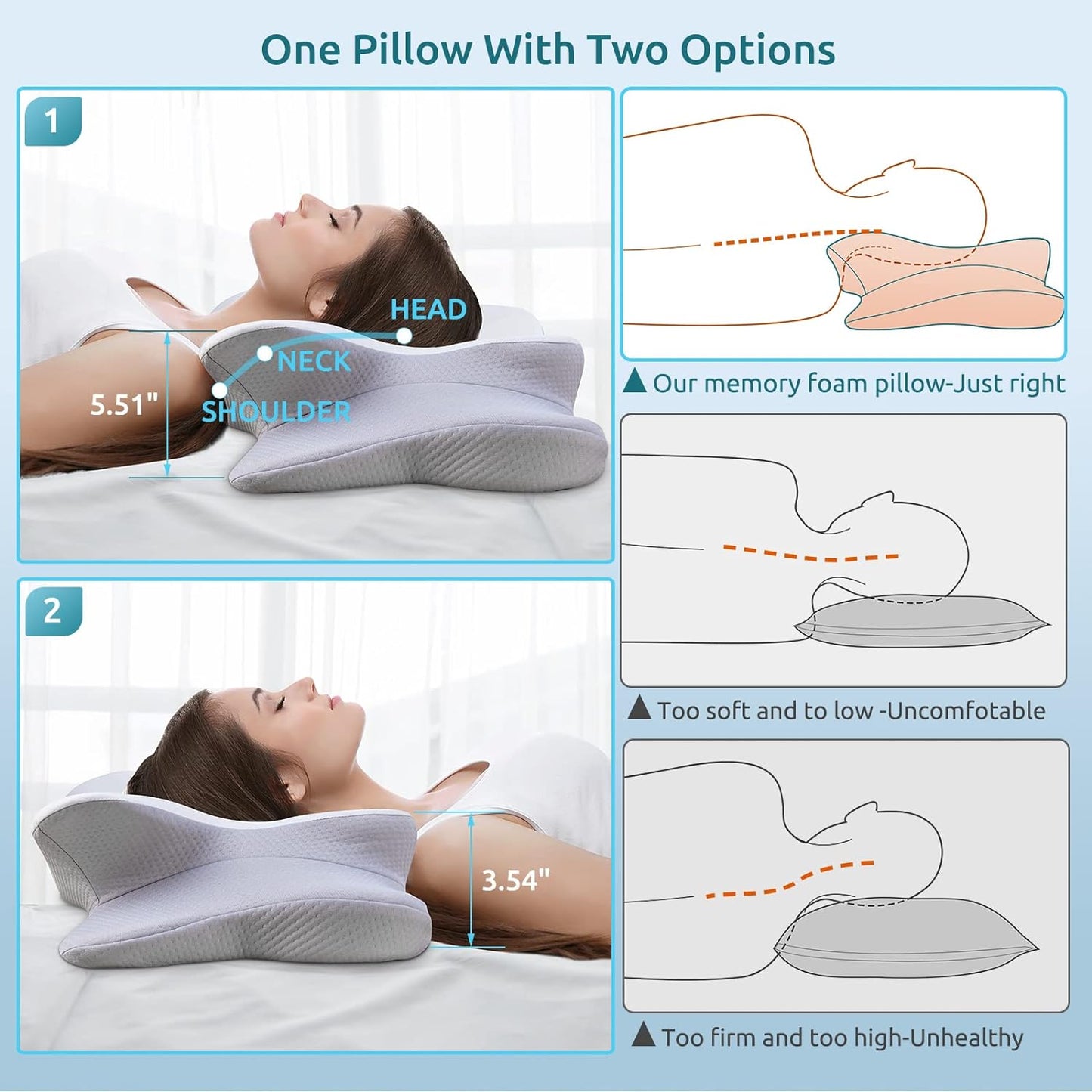 Neck Pillow for Neck and Shoulder Pain