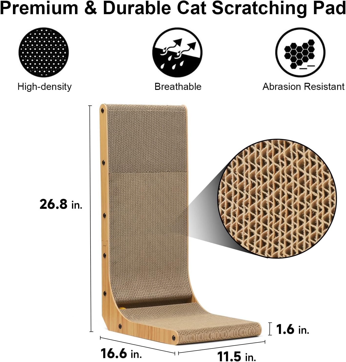 Scratching Wall Cat Tower with Ball Toy for Indoor Cats