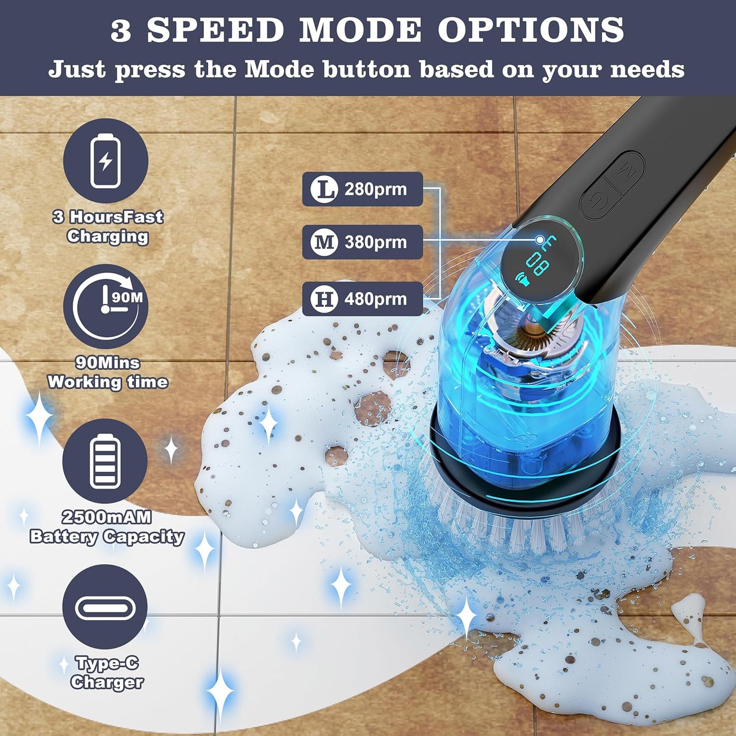 Electric Spin Scrubber Cordless